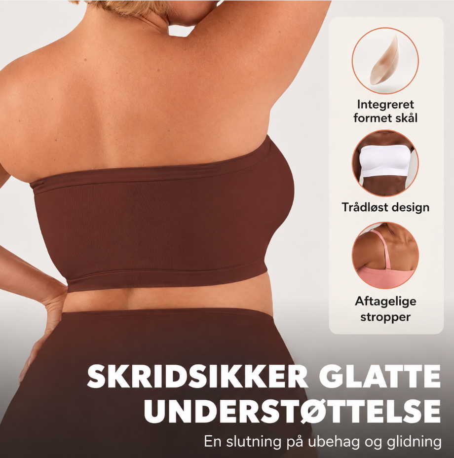 Bandeau bra worn as a top